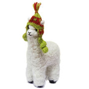 Alpaca Wearing A Chullo Christmas Ornament