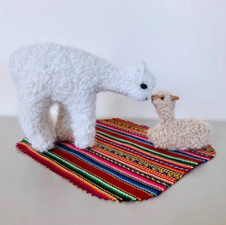 Alpaca Mom and Baby Alpaca Ornaments for sale by Purely Alpaca