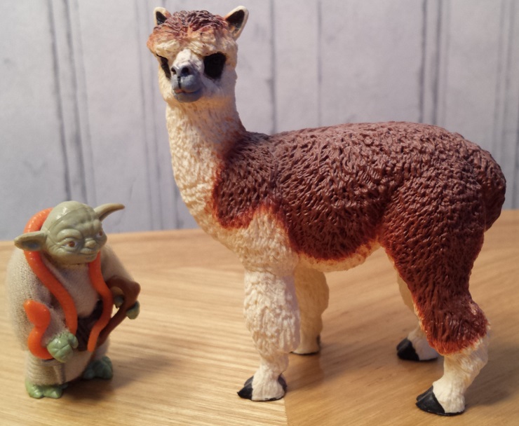 Yoda with Ruffo The Alpaca