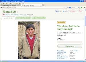 Alpaca Fans help Francisco from Peru with a Kiva Loan