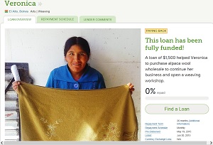 Alpaca Fans help Veronica from El Alto, Bolivia with a Kiva Loan