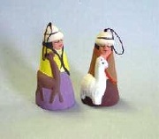 Ceramic Alpaca Holiday Bells
