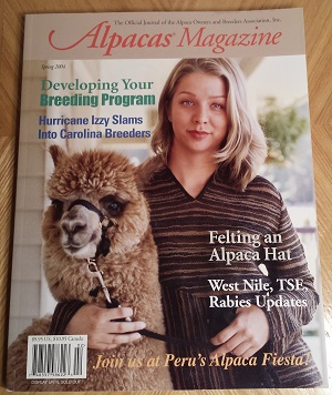 Alpacas Magazine Spring 2004 Front Cover