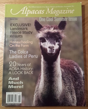 Alpacas Magazine Summer 2004 Front Cover