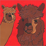 Hey Alpaca Painting by Barbara Tilley