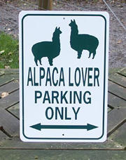 Alpaca Lover Parking Only